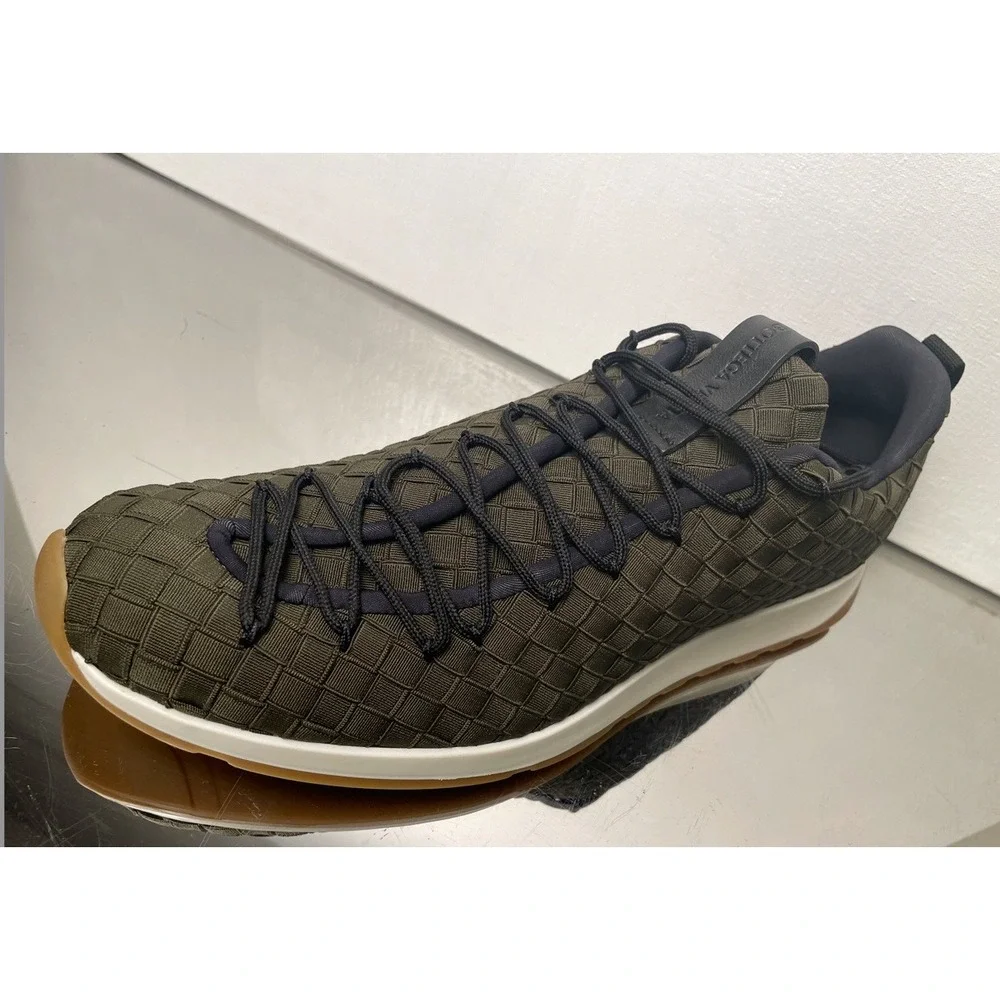 Bottega Veneta 609915 Men's Green Intrecciato nylon Speedster‎ Sneakers, size 40